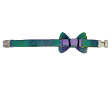 Load image into Gallery viewer, Lavender Peppermint Tartan Harris Tweed Bow