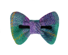 Load image into Gallery viewer, Lavender Peppermint Tartan Harris Tweed Bow