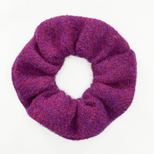 Load image into Gallery viewer, Purple Sugarplum Harris Tweed Hair Scrunchie
