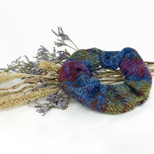 Load image into Gallery viewer, Ravishing Rhubarb Harris Tweed Hair Scrunchie