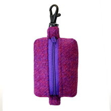 Load image into Gallery viewer, Purple Sugarplum Harris Tweed Treat/Poop Bag