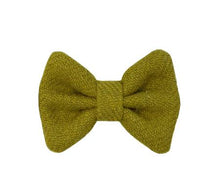 Load image into Gallery viewer, Amazon Moss Harris Tweed Match Me and My Pet Hair Bow and Collar Set

