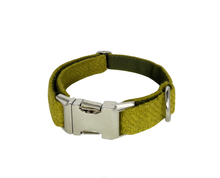 Load image into Gallery viewer, Amazon Moss Harris Tweed Dog Collar
