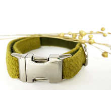 Load image into Gallery viewer, Amazon Moss Harris Tweed Dog Collar
