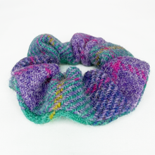Load image into Gallery viewer, Peppermint Lavender Tartan Harris Tweed Hair Scrunchie
