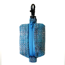 Load image into Gallery viewer, Glacier Blue Tartan Harris Tweed Treat/Poop Bag

