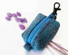 Load image into Gallery viewer, Glacier Blue Tartan Harris Tweed Treat/Poop Bag
