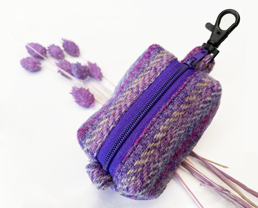 Lilac Sprinkles Harris Tweed Treat/Poop Bag