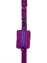 Load image into Gallery viewer, Purple Sugarplum Harris Tweed Treat/Poop Bag
